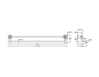 Birmingham Double Towel Rail 800mm - Chrome