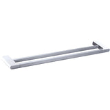 Coral Double Towel Rail 600mm - Chrome & White