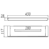 Rondo Metal Shelf - Chrome