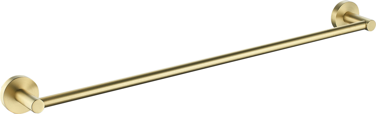 Round Single Towel Rail 600mm - Brushed Gold – The Tapware Outlet