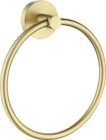 Round Towel Ring - Brushed Gold