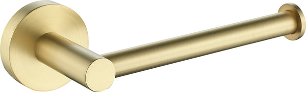 Round Toilet Paper Holder - Brushed Gold