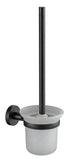 Round Toilet Brush Holder - Matt Black