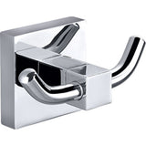 Square Double Robe Hook - Chrome