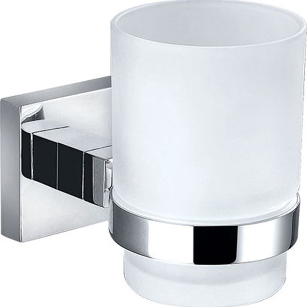 Square Single Cup Holder - Chrome