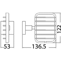 Square Soap Wire - Chrome