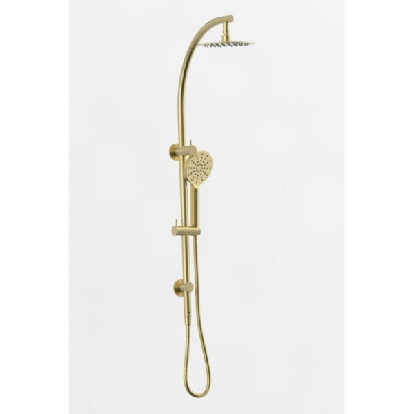 Bella Round Multifunction Combo Shower rail - Brushed Gold