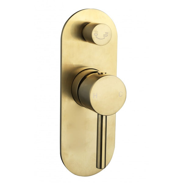 Pacifica Bella Wall Mixer Diverter - Brushed Gold