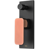 Ikon Seto Shower & Bath Mixer Diverter - Matt Black & Rose Gold