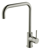 Ikon Hali Square Neck Kitchen Sink Mixer - Brushed Nickel