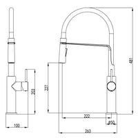 Ikon Hali Multi-function Sink Mixer - Brushed Nickel