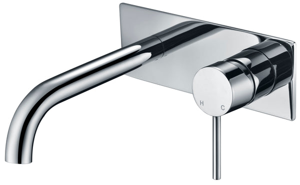 Ikon Hali II Wall Spout & Mixer Combination - Chrome