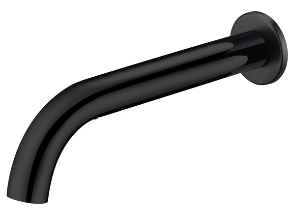 Ikon Hali Curved bath spout - Matt Black