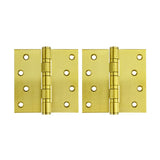 Extra Wide Brass Finish Door Hinges (1 Pair) - 100 x 100 x 3mm