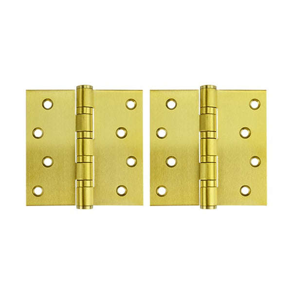 Extra Wide Brass Finish Door Hinges (1 Pair) - 100 x 100 x 3mm