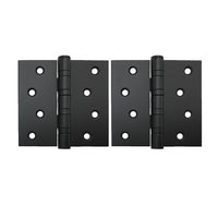 Matt Black Stainless Steel Door Hinges (1 Pair) - 100 x 75 x 2.8mm