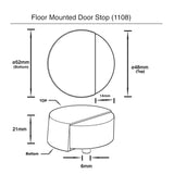 Round Button Shape Door Stop - Floor Mounted