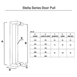 1200mm Matt Black Entry Door Pulls (Pair) - Hamilton Series