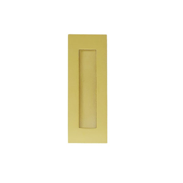 120mm Rectangular Sliding Flush Pull - Brushed Gold