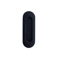 Matt Black Oval Sliding Flush Pull - 120mm x 40mm