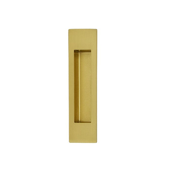 150mm Rectangular Sliding Flush Pull (Single) - Brushed Gold