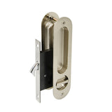 Sliding Key Lock Set  - Brushed Nickel Finish