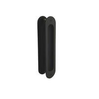 Matt Black Oval Sliding Flush Pulls (Pair) - 180mm x 38mm