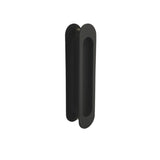 Matt Black Oval Sliding Flush Pulls (Pair) - 180mm x 38mm