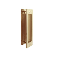 Rectangular Brushed Gold Sliding Flush Pulls (Pair) - 180mm x 38mm