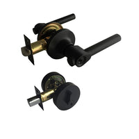 Piper Series Entrance Lock Set with a Deadbolt (2333MB) - Matt Black