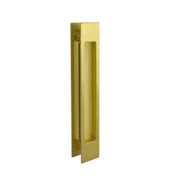 250 x 38mm Rectangle Sliding Flush Pulls (Pair) - Brushed Gold