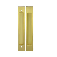 250 x 38mm Rectangle Sliding Flush Pulls (Pair) - Brushed Gold