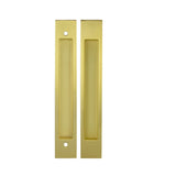 250 x 38mm Rectangle Sliding Flush Pulls (Pair) - Brushed Gold