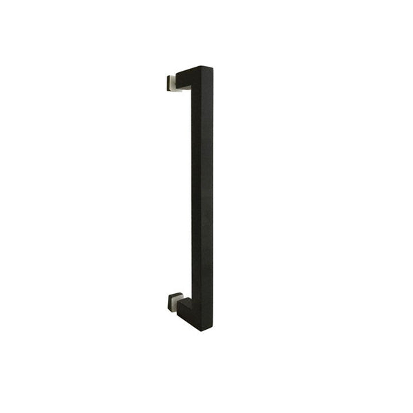 Single Matt Black Entry Door Pull Handle 400mm - Talia Series