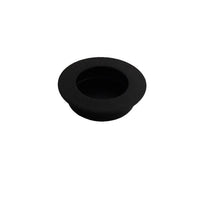 Matt Black Round Sliding Flush Pull - 50mm