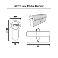 60mm Euro Double Cylinder