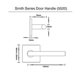 Matt Black Passage Handle Set - Smith Series Door Handles