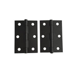 Matt Black Door Hinges (Pair) - 85 x 60 x 1.6mm