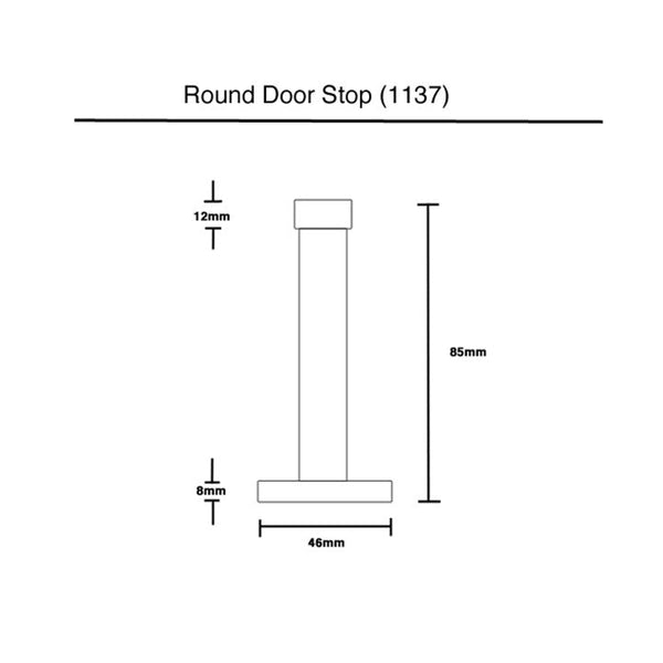 85mm Round Shaped Door Stops The Tapware Outlet 85mm round shaped door stops the tapware outlet