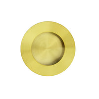 90mm Round Sliding Flush Pull - Brushed Gold