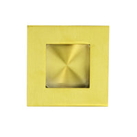 90mm Square Flush Pull - Brushed Gold