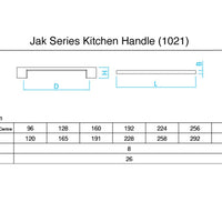 256mm Brushed Gold kitchen Handle