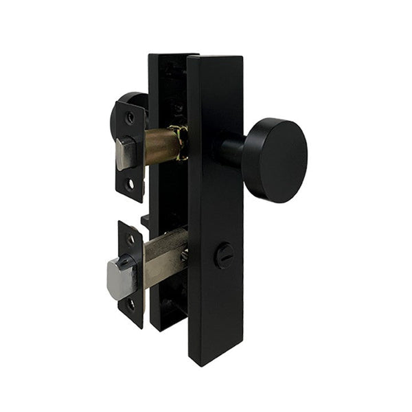 Matt Black Privacy Door Knob Set  - Jasper Series