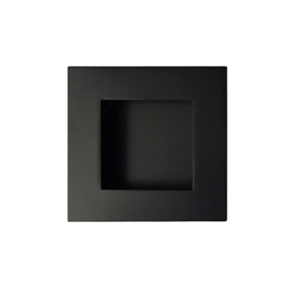 Matt Black Square Flush Pull - 90mm x 90mm