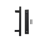 Barn Door Flush Pull Handle - Matt Black Finish