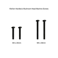 2 of 25mm Black kitchen Handle Screws