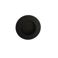 Matt Black Round Sliding Flush Pull - 50mm