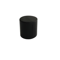 Matt Black Round Rubber Door Stop - Floor Mounted