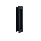 Rectangle Matt Black Sliding Flush Pulls (Pair) - 180mm x 38mm