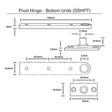 304 Grade Stainless Steel Pivot Hinge